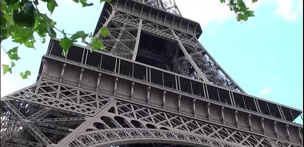  Eiffel Tower extreme public sex threesome in Paris France